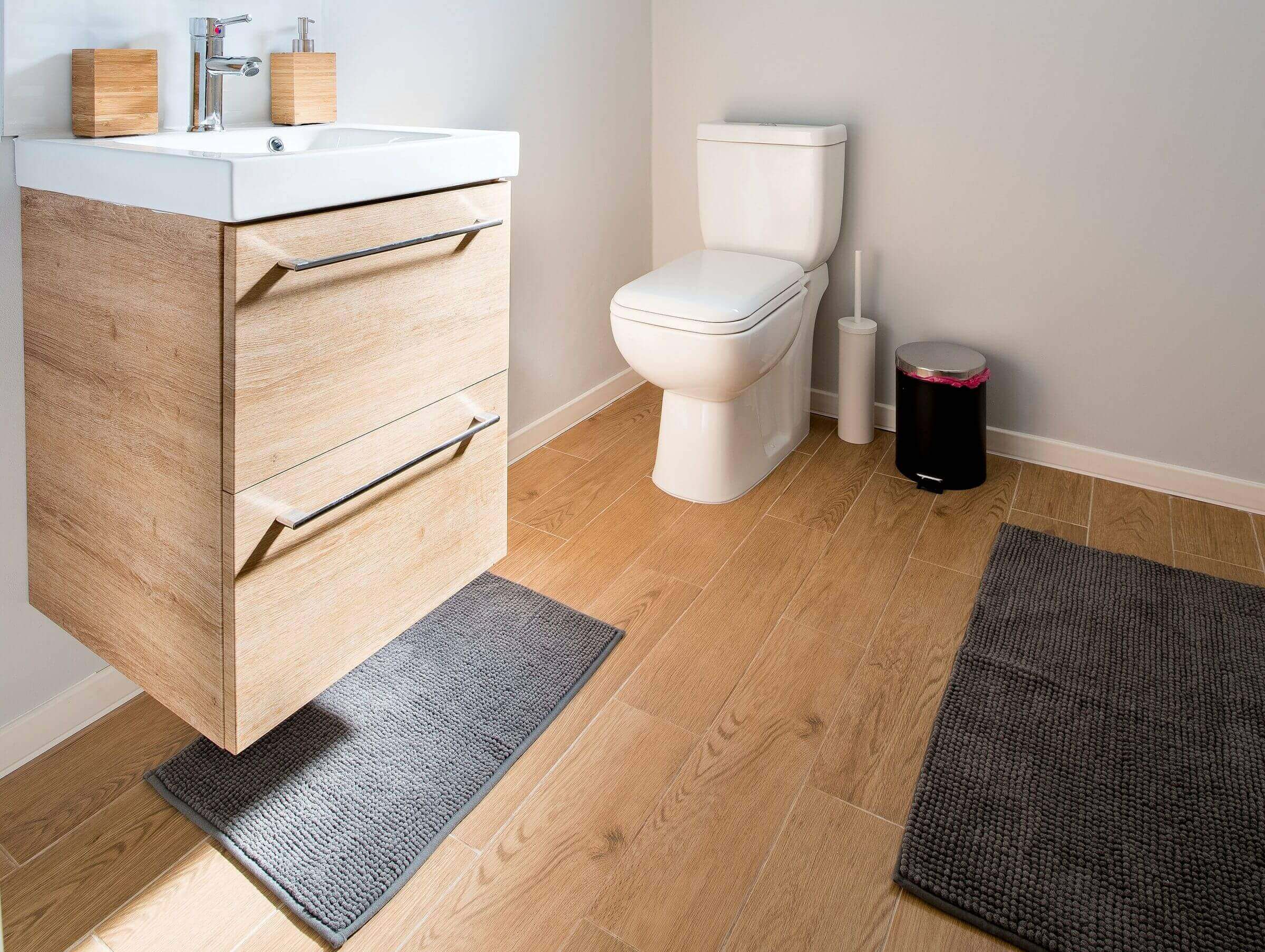 How to protect the floor around the toilet